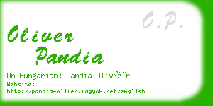 oliver pandia business card